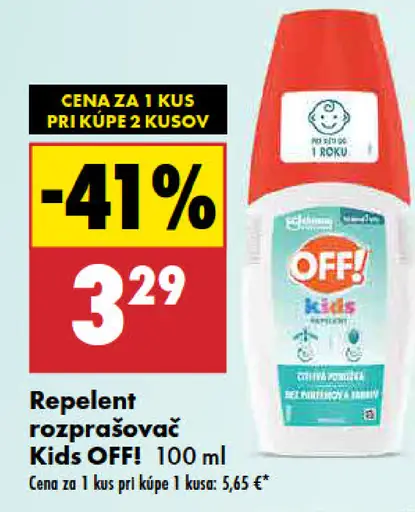 OFF! Kids repelentný rozprašovač
