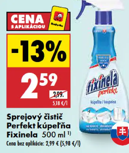 Fixinela Perfekt čistiaci prostriedok na kúpeľne