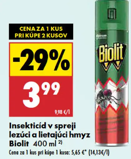 Biolit insekticídny sprej na lietajúci hmyz
