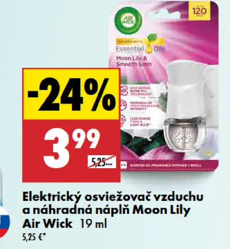 Air Wick elektrický osviežovač vzduchu a náhradná náplň Moon Lily