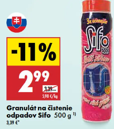 Šifo Granulát na čistenie odpadov