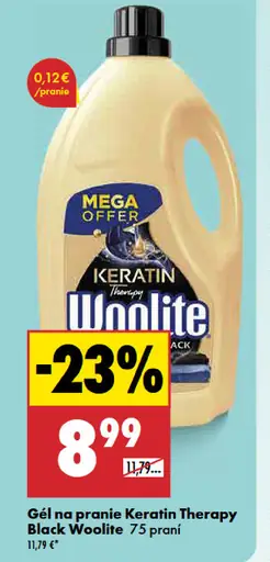 Woolite gél na pranie Keratin Therapy Black