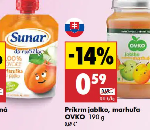 OVKO príkrm jablko marhuľa