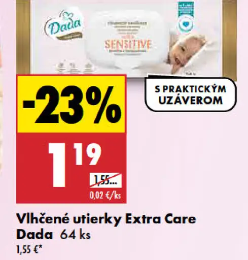 Dada Extra Care vlhčené utierky