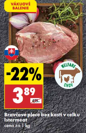 Bravčová plece bez kosti v celku