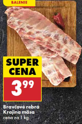 Bravčové rebrá Krajina mäsa