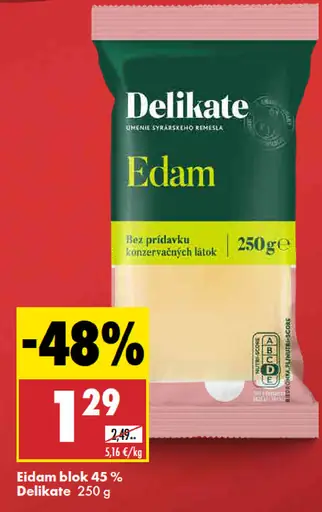 Delikate Eidam blok 45%