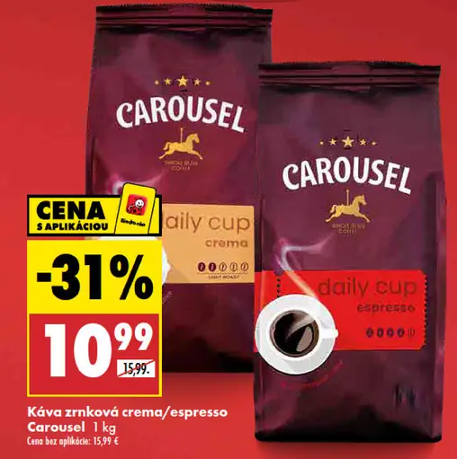 Carousel Káva zrnková daily cup crema