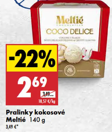 Meltie pralinky kokosové