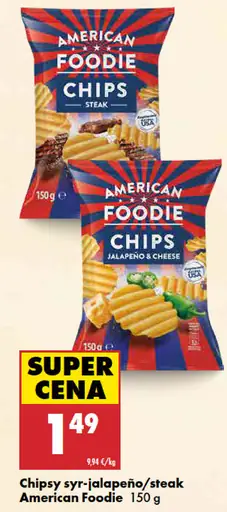 American Foodie chipsy syr-jalapeño alebo steak