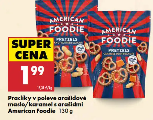 American Foodie praclíky v poleve arašidové maslo alebo karamel s arašidmi