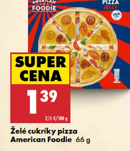 American Foodie želé cukríky pizza