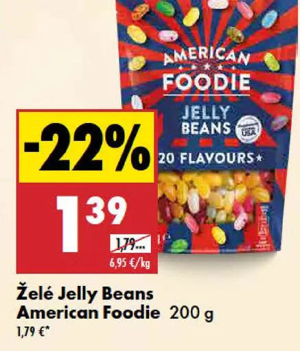 American Foodie Jelly Beans želé cukríky