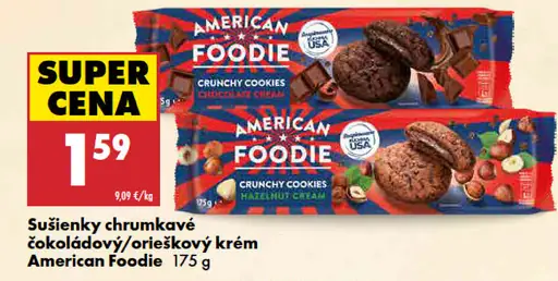 American Foodie sušienky chrumkavé čokoládový/orieškový krém