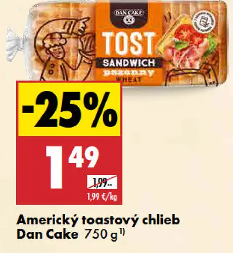 Dan Cake americký toastový chlieb