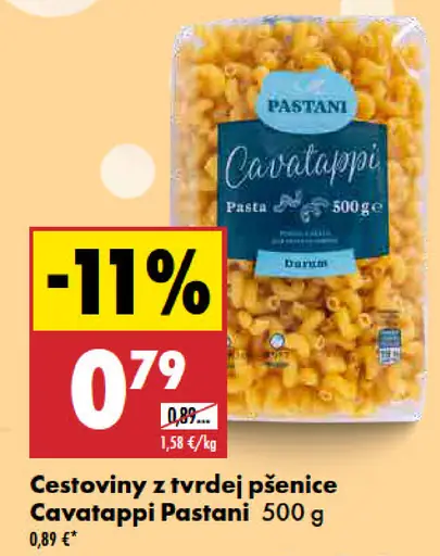 Pastani cestoviny z tvrdej pšenice Cavatappi