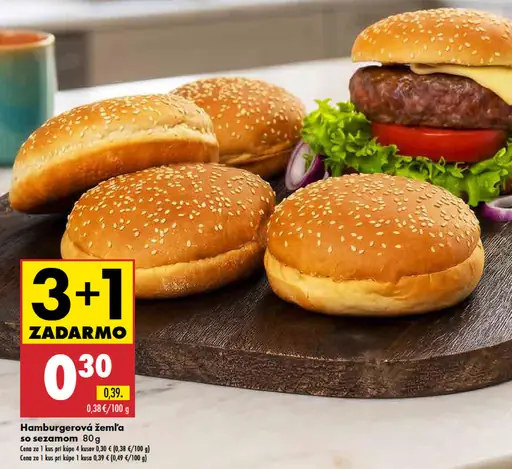 Hamburgerová žemľa so sezamom