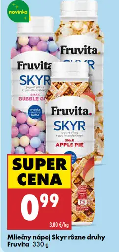 Fruvita Skyr mliečny nápoj rôzne druhy