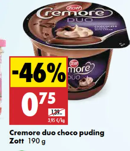 Zott Cremore Duo Choco Puding