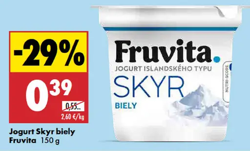 Fruvita Jogurt Skyr biely