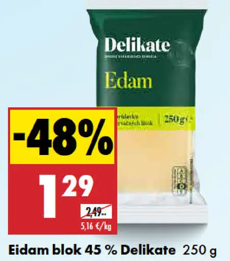 Delikate Eidam blok 45%