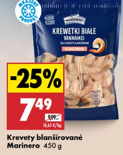Marinero krevety blanšírované