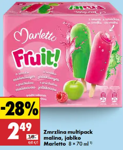 Marletto Fruit! multipack malina, jablko