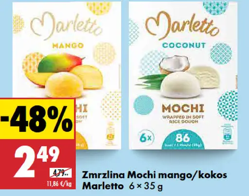Marletto Mochi zmrzlina kokos/mango
