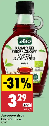 Go Bio kanadský javorový sirup