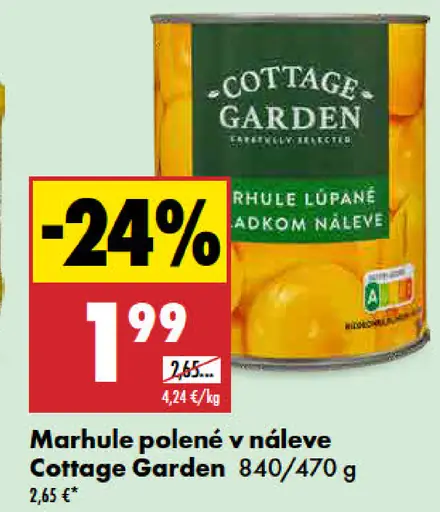 Cottage Garden Marhule polené v náleve