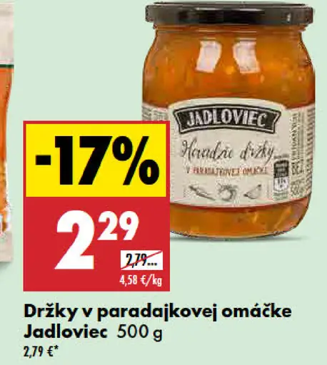 Jadloviec Držky v paradajkovej omáčke