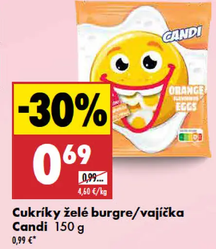 Cukríky želé burgre/vajíčka Candi