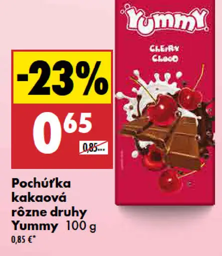 Pochúťka kakaová Yummy rôzne druhy