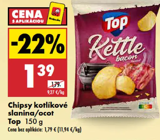 Top Kettle chipsy slanina