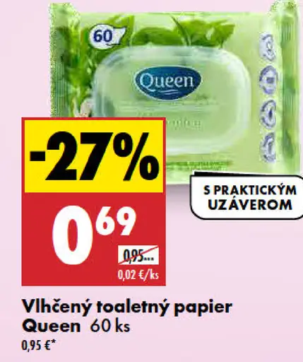 Queen vlhčený toaletný papier