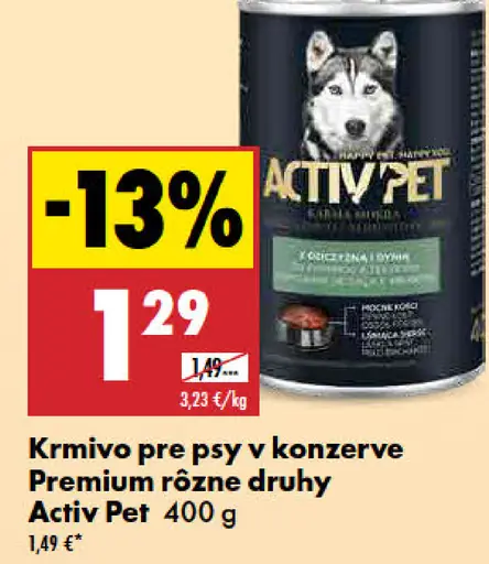 Activ Pet Krmivo pre psy v konzerve Premium