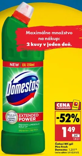 Domestos čistiaci WC gél Pine fresh