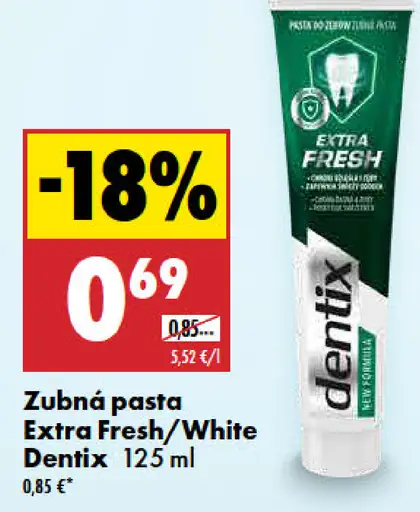 Dentix zubná pasta Extra Fresh