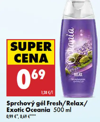 Oceania Fresh/Relax/Exotic sprchový gél