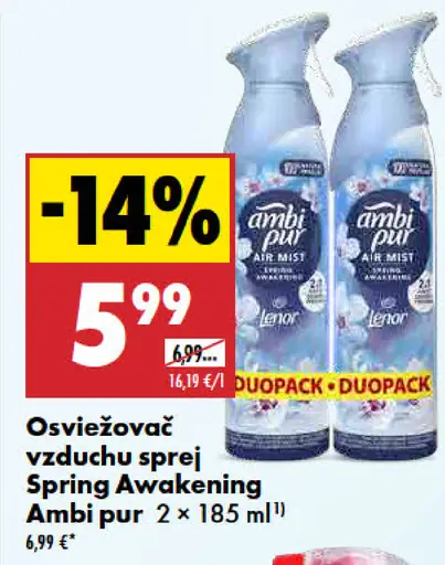 Ambi Pur osviežovač vzduchu sprej Spring Awakening duopack