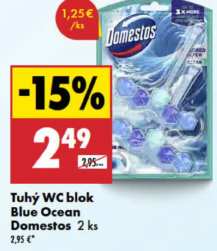 Domestos tuhý WC blok Blue Ocean