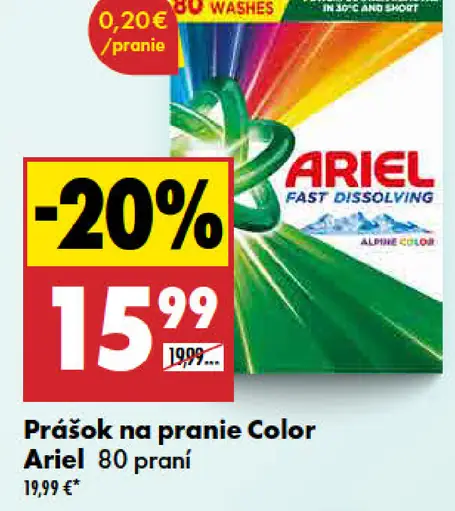 Ariel prášok na pranie Color