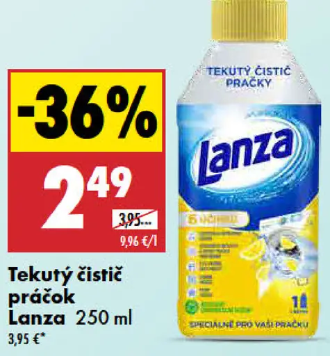 Lanza tekutý čistič práčok