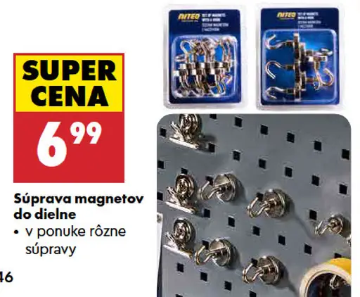Niteo súprava magnetov do dielne