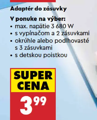 Niteo adaptér do zásuvky