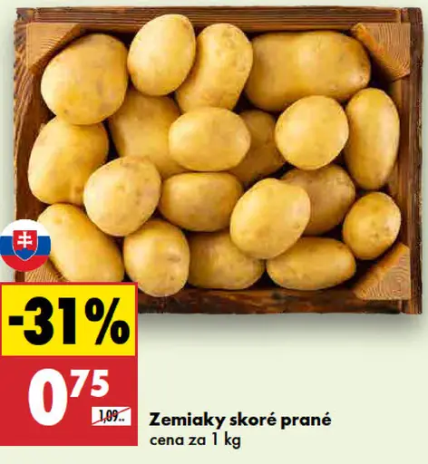 Zemiaky skoré prané