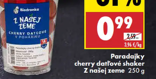 Z našej zeme cherry datľové paradajky shaker