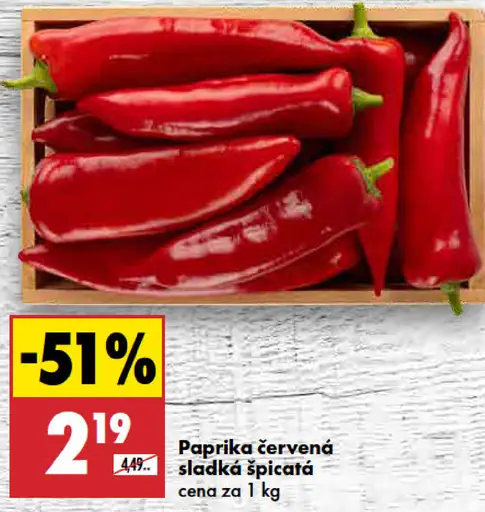 Paprika červená špicatá kápiová
