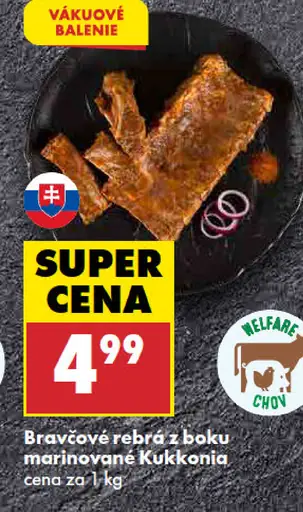 Bravčové rebrá z boku marinované Kukkonia