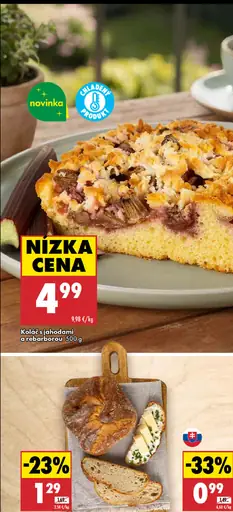 Koláč s jahodami a rebarborou